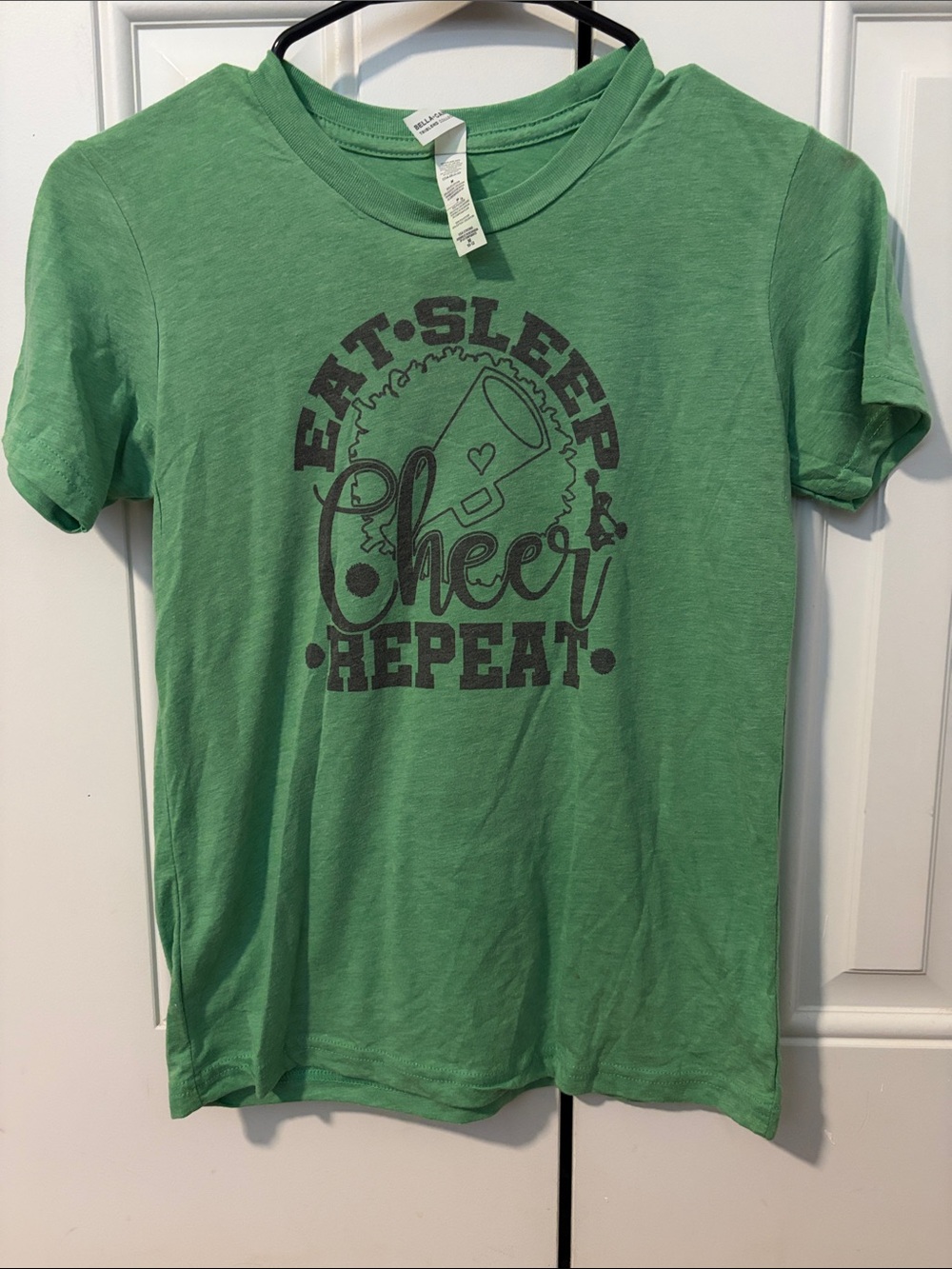 Bella Canvas Green Cheer Graphic Short Sleeve Tee